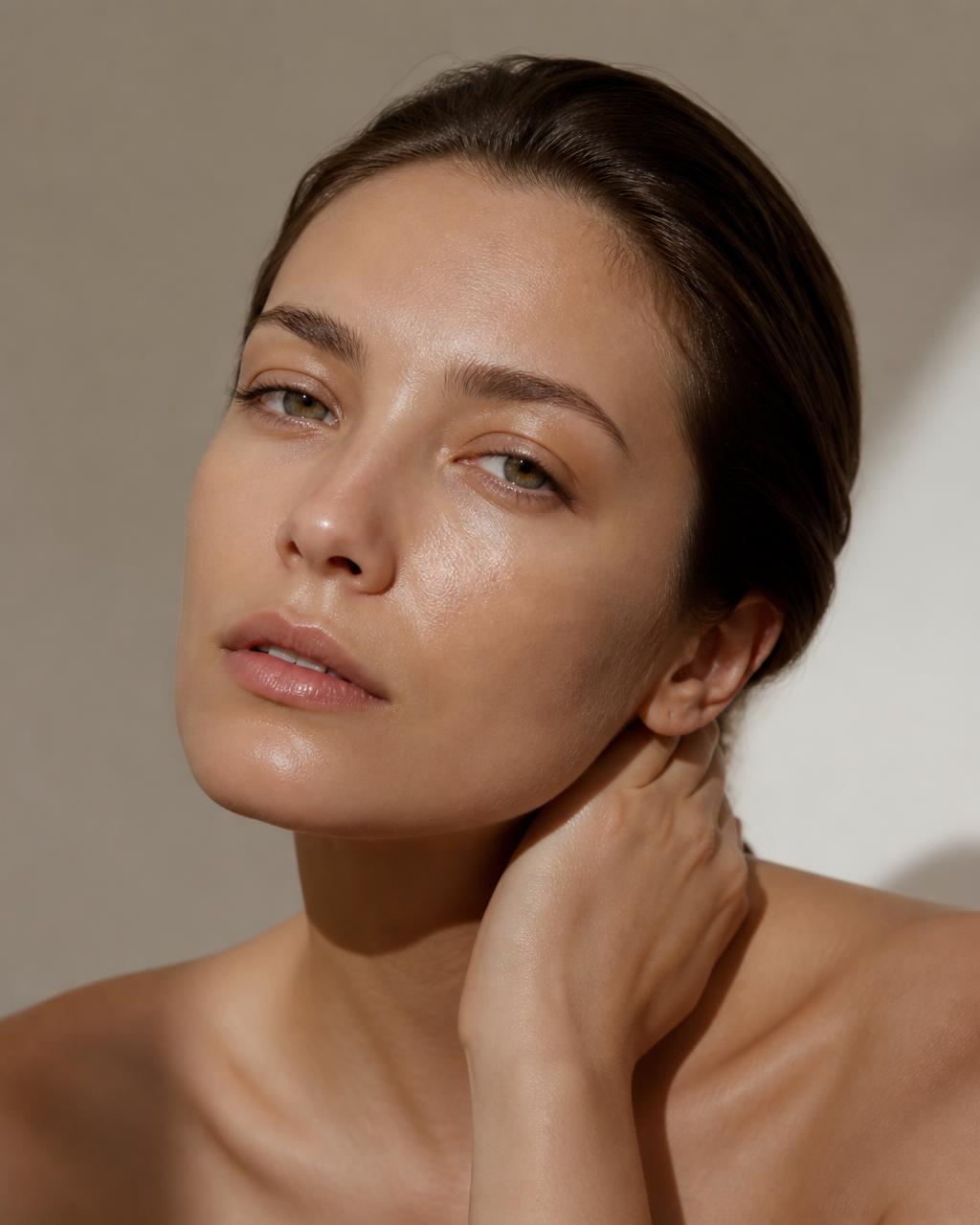 Woman with luminous natural skin